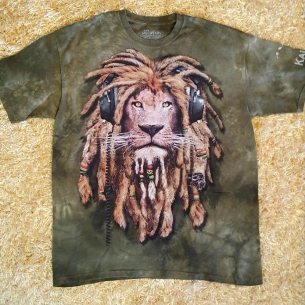 The Mountain Rasta DJ Lion Tie Dye T-shirt